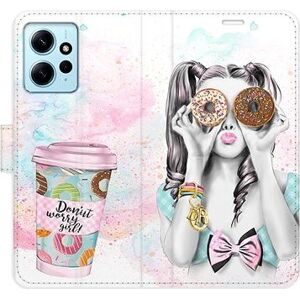 iSaprio flip pouzdro Donut Worry Girl pro Xiaomi Redmi Note 12 5G