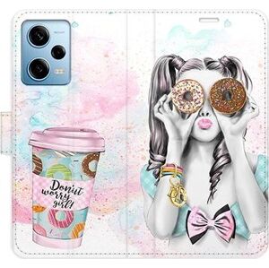 iSaprio flip puzdro Donut Worry Girl pre Xiaomi Redmi Note 12 Pro 5G/Poco X5 Pro 5G