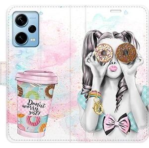 iSaprio flip pouzdro Donut Worry Girl pro Xiaomi Redmi Note 12 Pro+ 5G