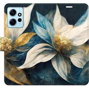 iSaprio flip pouzdro Gold Flowers pro Xiaomi Redmi Note 12 5G