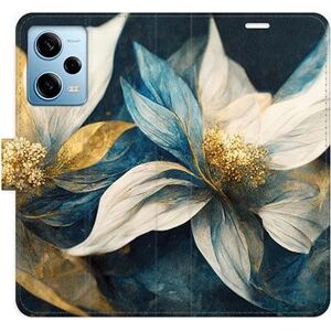 iSaprio flip puzdro Gold Flowers pre Xiaomi Redmi Note 12 Pro 5G/Poco X5 Pro 5G