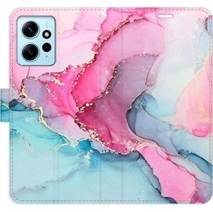 iSaprio flip pouzdro PinkBlue Marble pro Xiaomi Redmi Note 12 5G