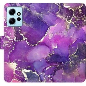 iSaprio flip pouzdro Purple Marble pro Xiaomi Redmi Note 12 5G