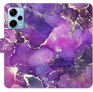iSaprio flip pouzdro Purple Marble pro Xiaomi Redmi Note 12 Pro+ 5G
