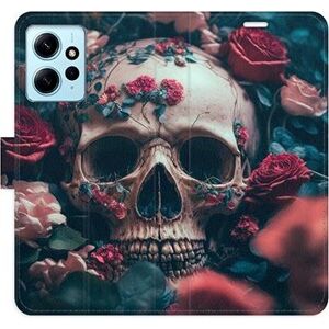 iSaprio flip pouzdro Skull in Roses 02 pro Xiaomi Redmi Note 12 5G