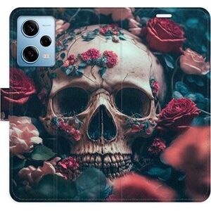 iSaprio flip puzdro Skull in Roses 02 pre Xiaomi Redmi Note 12 Pro 5G/Poco X5 Pro 5G