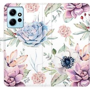 iSaprio flip pouzdro Succulents Pattern pro Xiaomi Redmi Note 12 5G