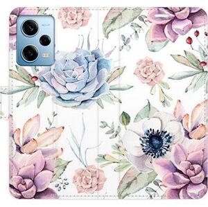 iSaprio flip puzdro Succulents Pattern pre Xiaomi Redmi Note 12 Pro 5G/Poco X5 Pro 5G