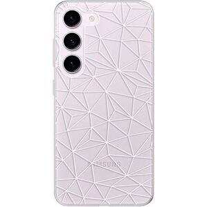 iSaprio Abstract Triangles 03 pro white na Samsung Galaxy S23 5G
