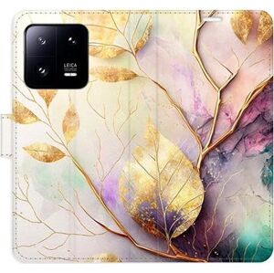iSaprio flip pouzdro Gold Leaves 02 pro Xiaomi 13 Pro
