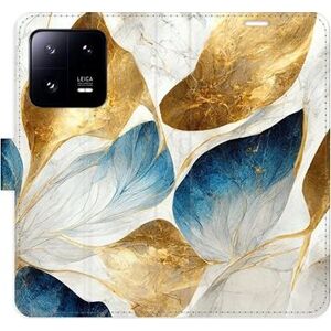 iSaprio flip pouzdro GoldBlue Leaves pro Xiaomi 13 Pro