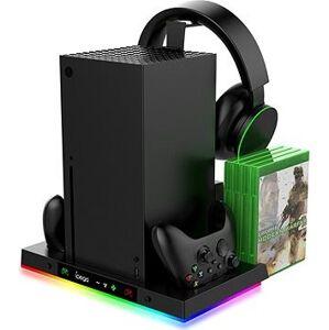iPega XBX023S Multifunkční Nabíjecí RGB Stojan s Chlazením pro Xbox Series X